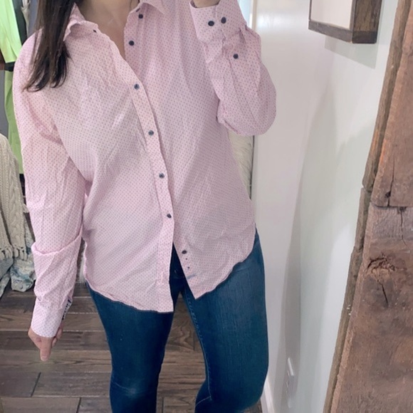 Denim & Flower pink button down men’s shirt size large - Picture 1 of 9